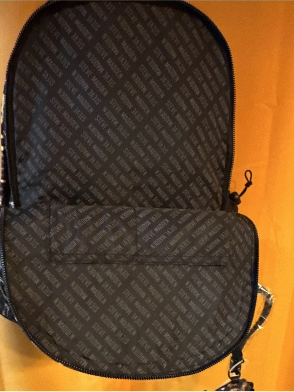 Steve Madden Brown Tan and Black Leopard Print Backpack